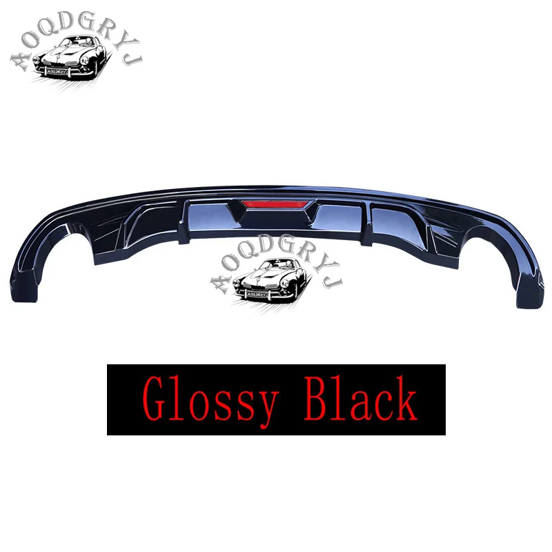 Автомобильный Стайлинг задний Набор для бампера, кузова подбородка спойлер диффузор Накладка для Mazda 3 Axela хэтчбек - Цвет: Glossy Black