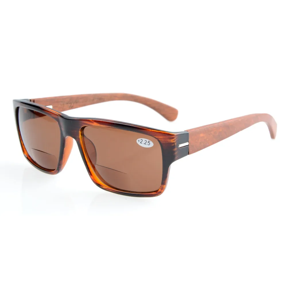 

S014 Eyekepper Quality Spring Hinges Wood Temples Bifocal Sunglasses Men +1.00/1.25/1.50/1.75/2.00/2.25/2.50/3.00