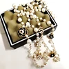 Mimiyagu longue collier de perles simulées pour les femmes No.5 Double couche pendentif Long collier bijoux de fête ► Photo 2/6