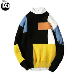 2018 Новинка зимы Корейская версия из самосовершенствование свитер с круглым вырезом Для мужчин модные Повседневное тенденция Цвет
