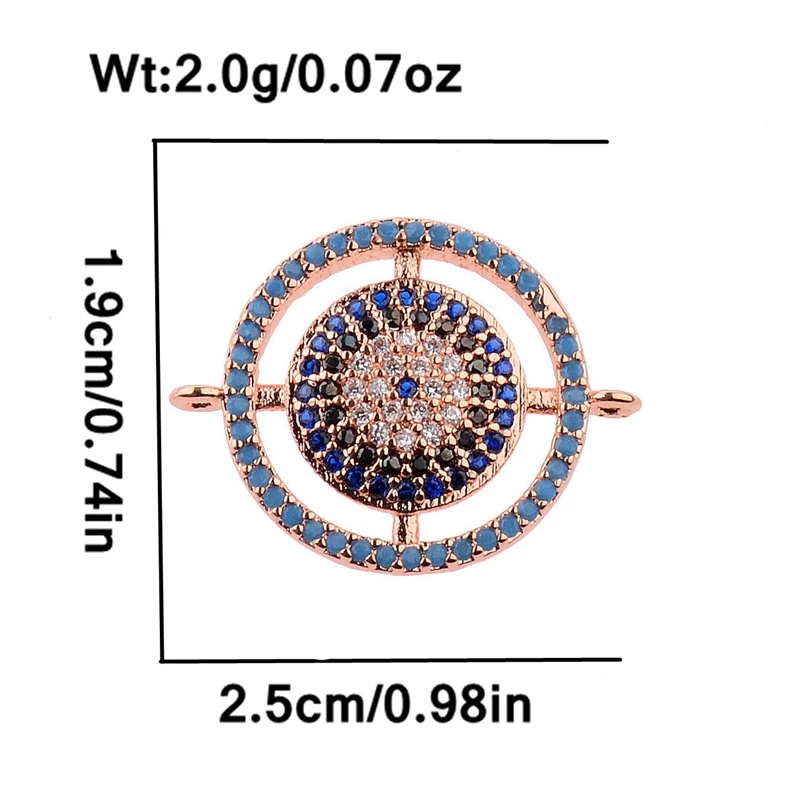 NEW Evil Eyes Connector Charms New Arrival Rhinestone Charm Pendants For Jewelry Making Diy Accessories Beads cz Compass Jewelry Findings