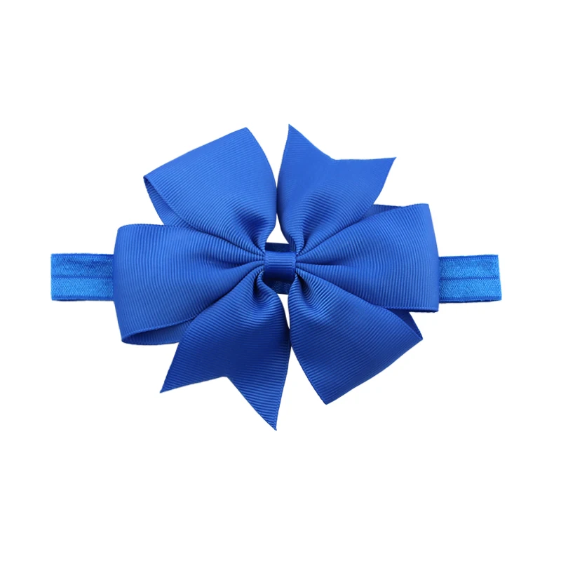 20 Colors Children Solid Ribbon Hair Bow Headbands Hair Accessories bandeau bebe fille kids Bowknot Hair bands Hair Ties (6)