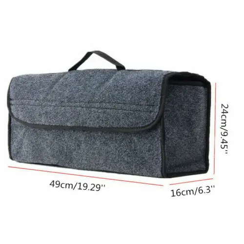  Grey Large Anti Slip Car Trunk Boot Storage Organiser Case Tool Bag Holder UK - 33013721292
