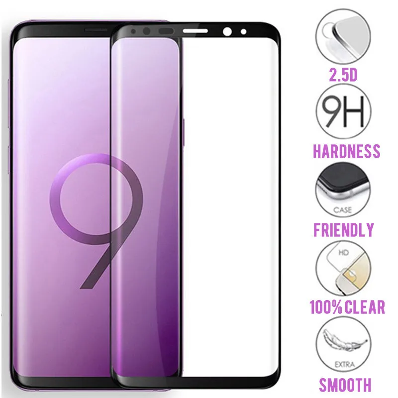 40D полностью изогнутое закаленное стекло для samsung Galaxy S9 S8 Plus Note 9 8 Защита экрана для samsung S7 S6 Edge S9 защитная пленка