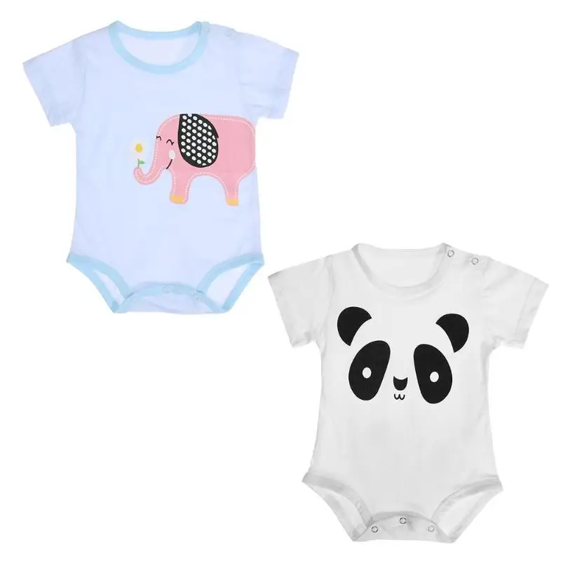 

3-12 Month Summer Baby Romper Short Sleeve Cotton Infant Jumpsuit Cartoon Printed Baby Girl Rompers Newborn Body Suits