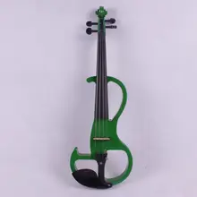 Зеленый 4/4 4 струнная электрическая скрипка из массива дерева ручной стиль 2-1