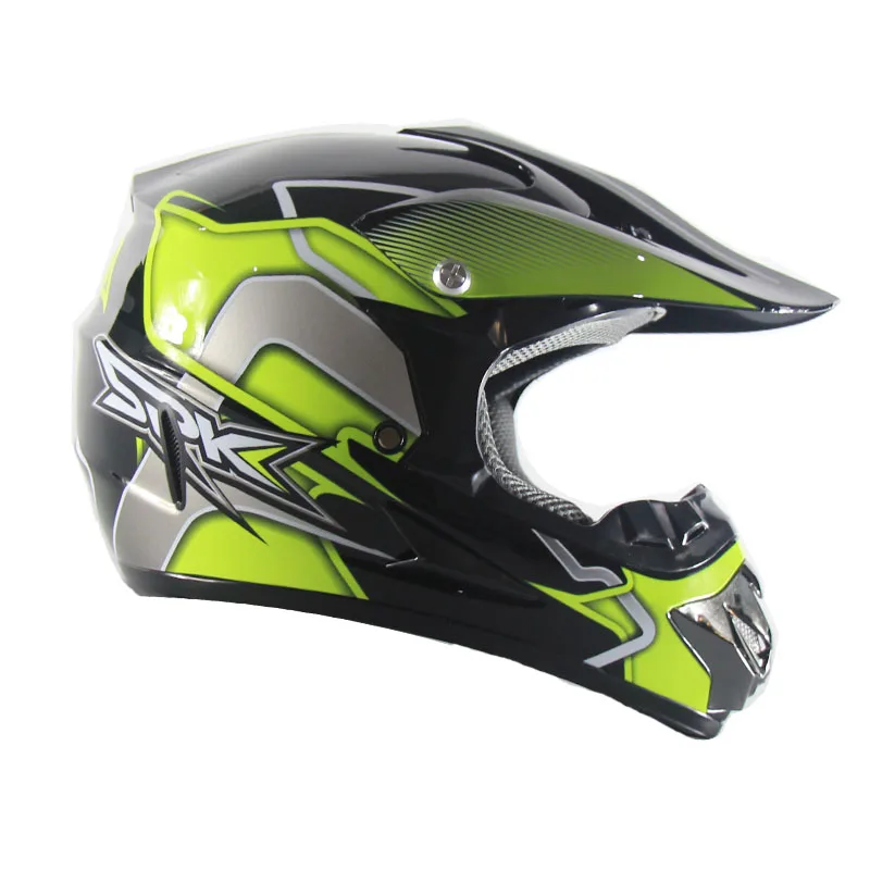 Высокое качество четыре сезона Универсальный мотоциклетный шлем защита мотоцикла обувь для мужчин и женщин внедорожных мотоциклетный шлем DOT утвердить - Цвет: Green and black