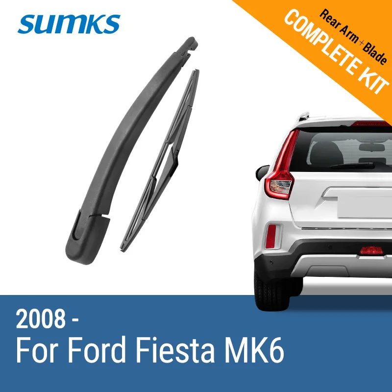 SUMKS Rear Wiper & Arm for Ford Fiesta MK6 2008 2009 2010 2011 2012
