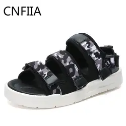 CNFIIA женские босоножки женская летняя обувь 2018 г. Новая женская Босоножки на платформе женские черный, белый цвет обувь для ходьбы бренд