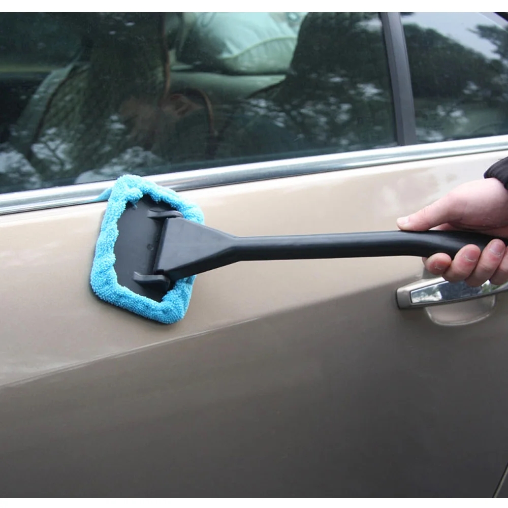 KKmoon новая Микрофибра Очиститель автомобильных стекол ветровое стекло быстрая легкая щетка для полировки удобный, стирающийся инструмент для очистки
