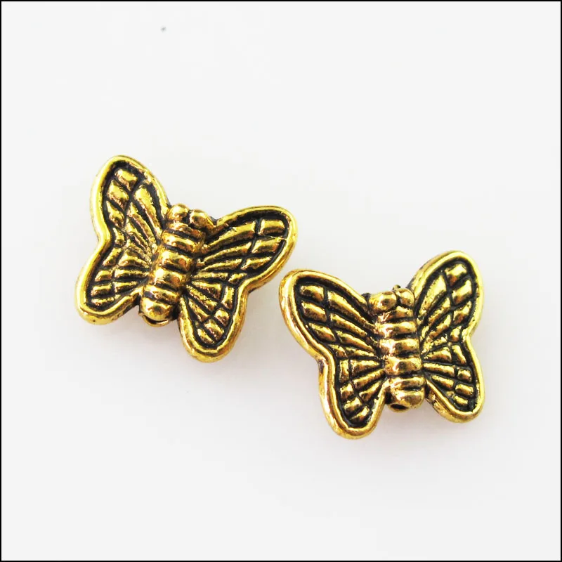 

New 30Pcs Antiqued Gold Animal Butterfly Spacer Beads Charms 8.5x10mm
