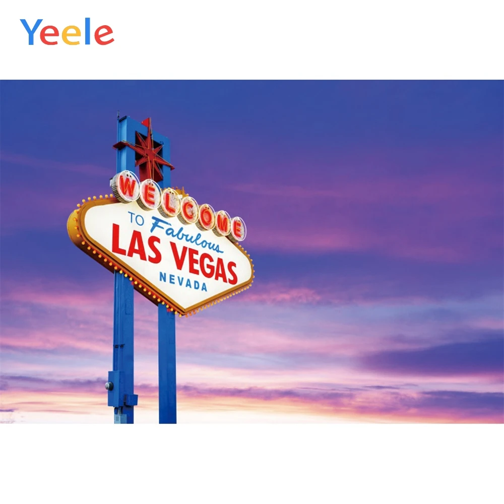 

Yeele Welcome to Las Vegas Nevada Personalized City Poster Photography Backgrounds Party Photographic Backdrops For Photo Studio