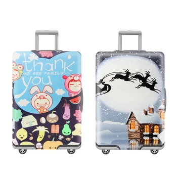 

Travel essential Luggage protection case Wear resistant Trolley case Dust cover tourism Suitcase set elasticity Cute trunk Case