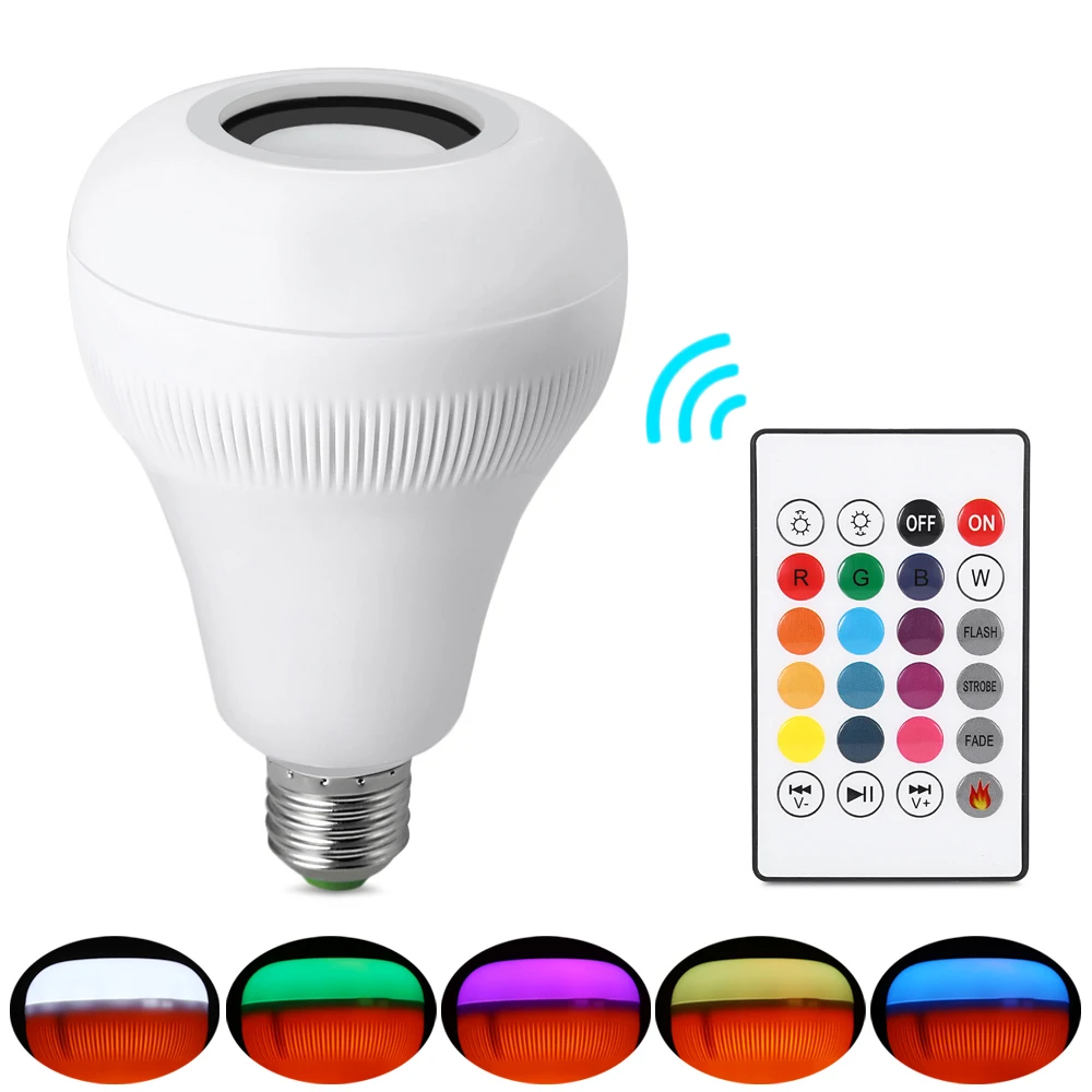 Intelligent E27 18W Light Bulb Smart Bluetooth LED White + RGB Light
