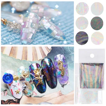

Nail art Chameleon shell Starry sky foil 5 x 20cm DIY transfer nail sticker Universe Nail Art glasses adhesive decoration BZ061