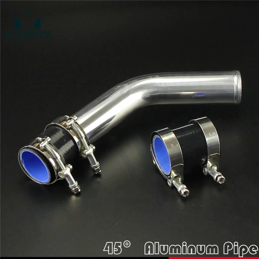 45 degree 50mm 2" Aluminum Turbo Intercooler Pipe Piping+silicon hose+T
