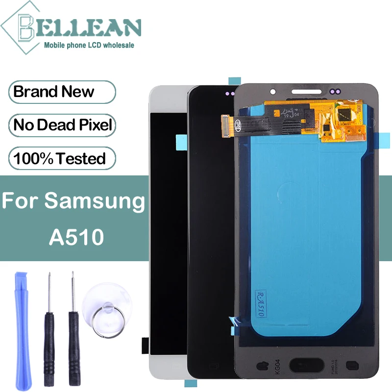 

Dinamico OLED A510 LCD For Samsung Galaxy A510F A510M A510M/DS A5 Display 2016 Touch Screen Digitizer Assembly FreeShipping+Tool