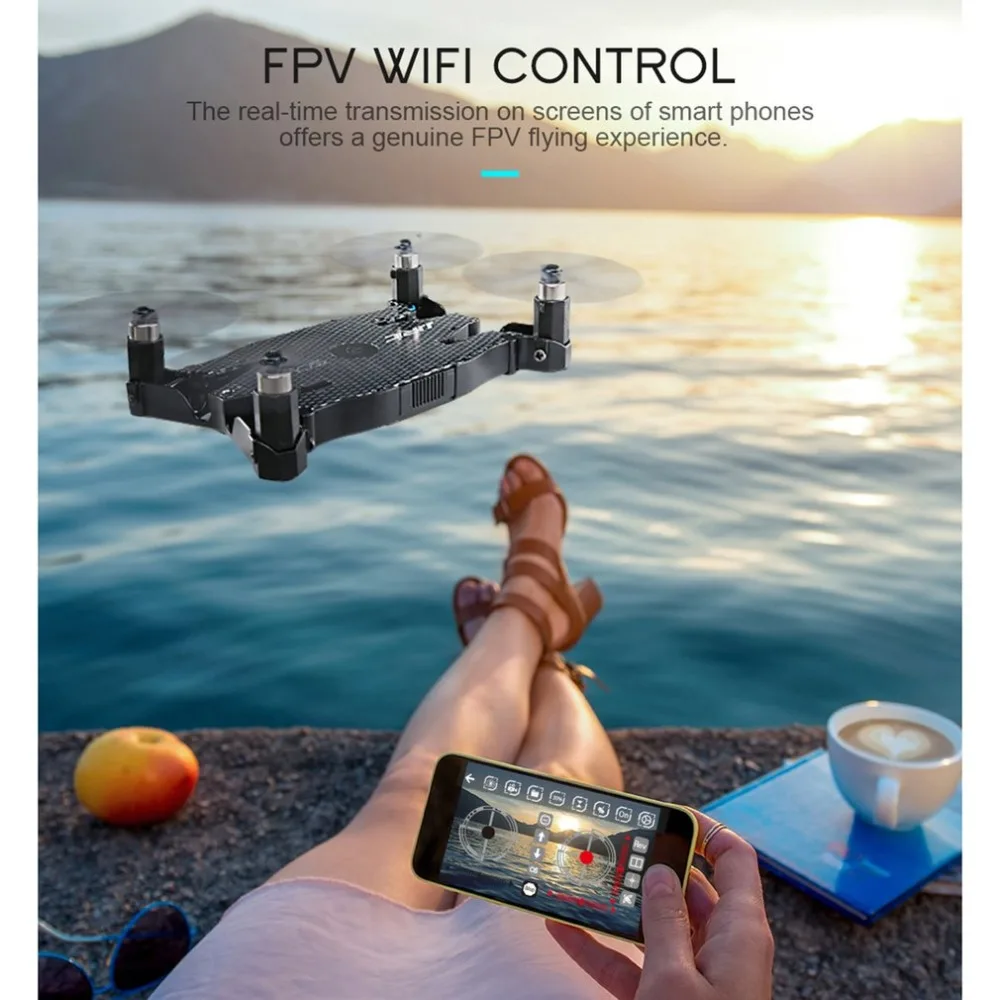 JJR/C H49 2,4G ультратонких Складной Мини Quadcopter Дрон с Wi-Fi FPV 720 P HD видео Камера высота Удержание 360' переворачивает RC игрушки