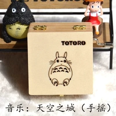 Деревянная музыкальная шкатулка Hayao Miyazaki Totoro hand|music box kit|box hddmusic flash |