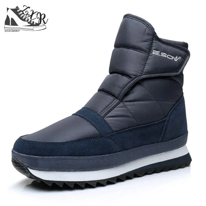 

Zuoxiangru Winter Men's Boots Waterproof Non-slip Plus Velvet Snow Boots Warm Thick-soled Cotton Shoes Low Man Boot