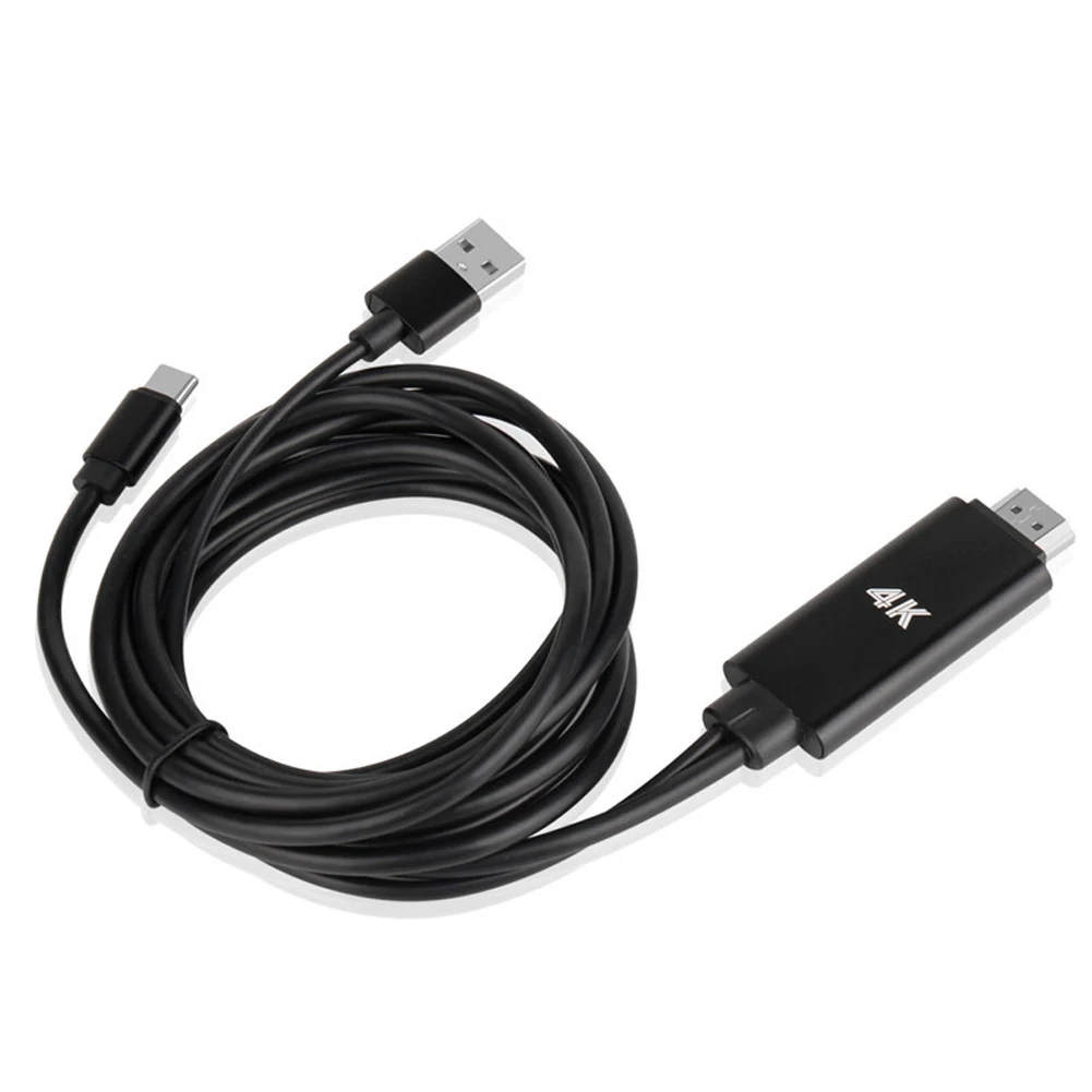 Тип usb-C к HDMI 4 K HD ТВ видео конвертер Кабель-адаптер для MacBook samsung Galaxy S8 LCC77