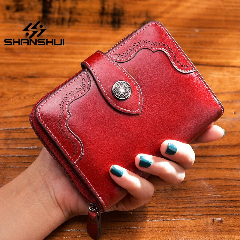 Leather Pocket Wallet Ladies