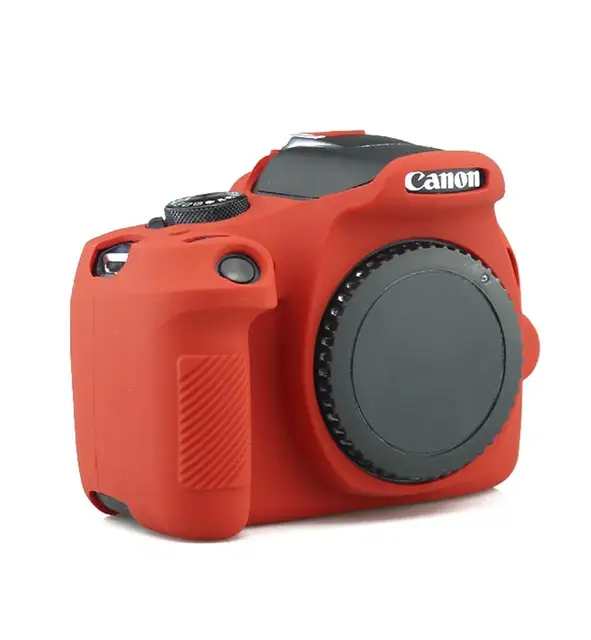 Silicone Armor Skin Case Body Cover Protector for Canon EOS 2000D Rebel