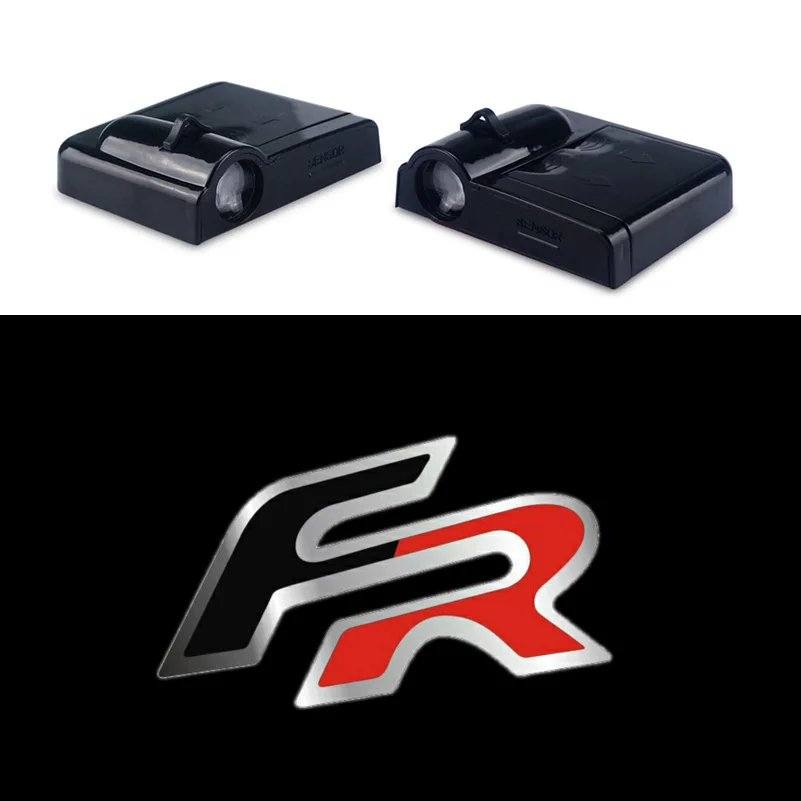 

2pcs Led Car Door FR Logo Light Laser Projector FR Logo Lamp for Seat FR Ibiza MK3 Leon Toledo Alhambra Altea Cupra Arosa Exeo