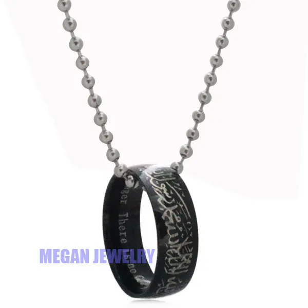 

muslim allah Shahada stainless steel necklace for women men ,islam Arabic God Messager Black Gift & jewelry