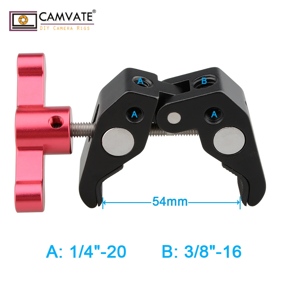 CAMVATE 1/4 дюйма и 3/8 резьба Супер зажим плоскогубцы (красная Т образная ручка) C1665