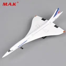 Дети самолет игрушки Concorde 1:400 масштаб Air France 1976-2003 литья под давлением Металл транспортных средств Белый Мини самолетов для Детский подарок