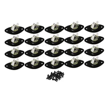 

Yibuy 20 Sets Black Oval Guitar Jack Plate & Socket for Guitar
