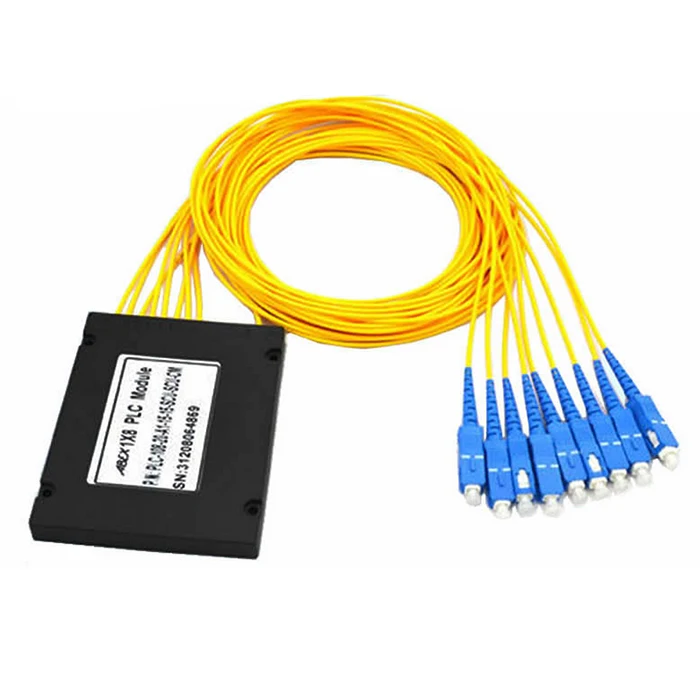 4pcs/lot Optical Fiber Splitter 1/8 PLC SC/UPC Singlemode G657A1 3.0mm