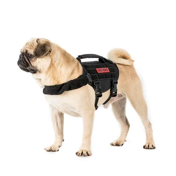 

OneTigris MOLLE Small Sized Dog Vest for Walking Hiking Hunting Tactical Military MOLLE Training Harness for Service Dog