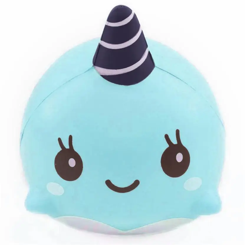 9CM Soft Whale Cartoon Squishy Slow Rising Squeeze font b Toy b font Phone Straps Ballchains