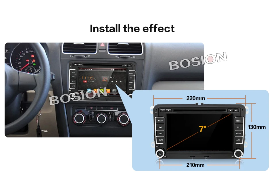 Bosion PX6 2din автомобильный gps Android 9,0 автомобильный dvd-плеер для Volkswagen Skoda POLO GOLF 5 6 PASSAT CC TIGUAN TOURAN Fabia Caddy 4G 64G