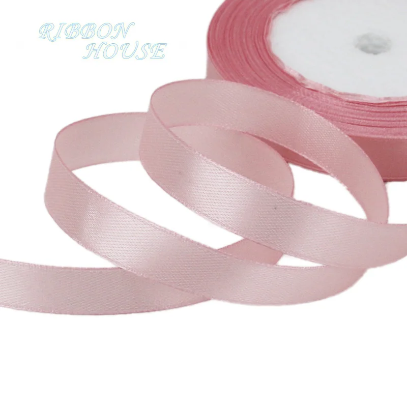 Single Face Satin Ribbon - Dusty Rose. 5/8 x 100 yards