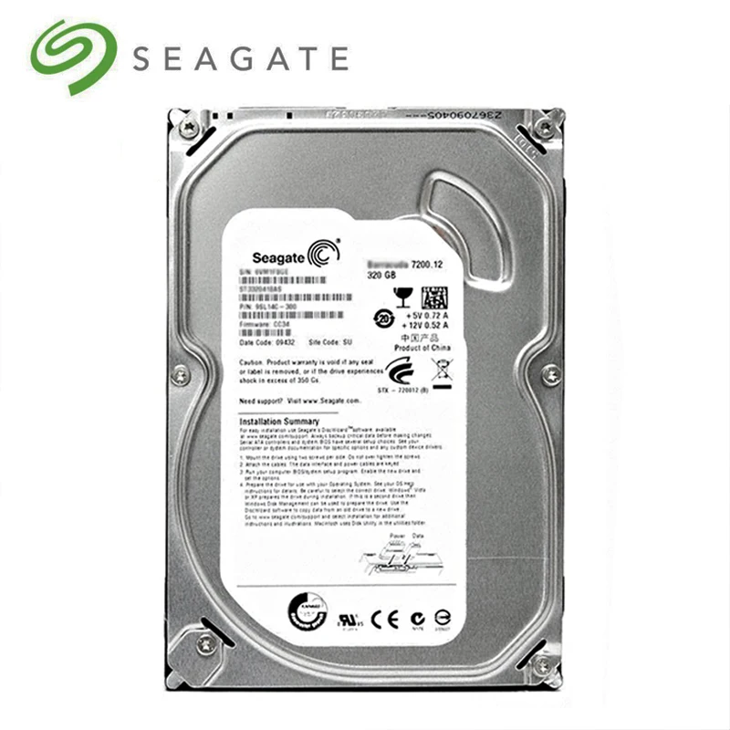 Внутренний механический жесткий диск Seagate для настольного компьютера 320 ГБ 3 5