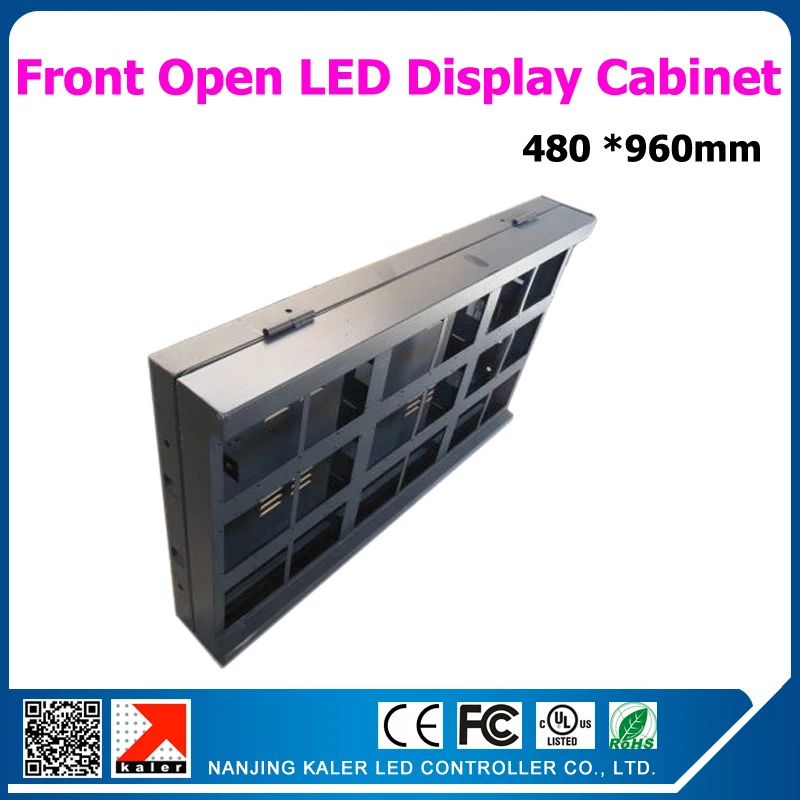 

480*960mm waterproof led display cabinet for p10 160*160mm led modules front-open led dsign cabinet