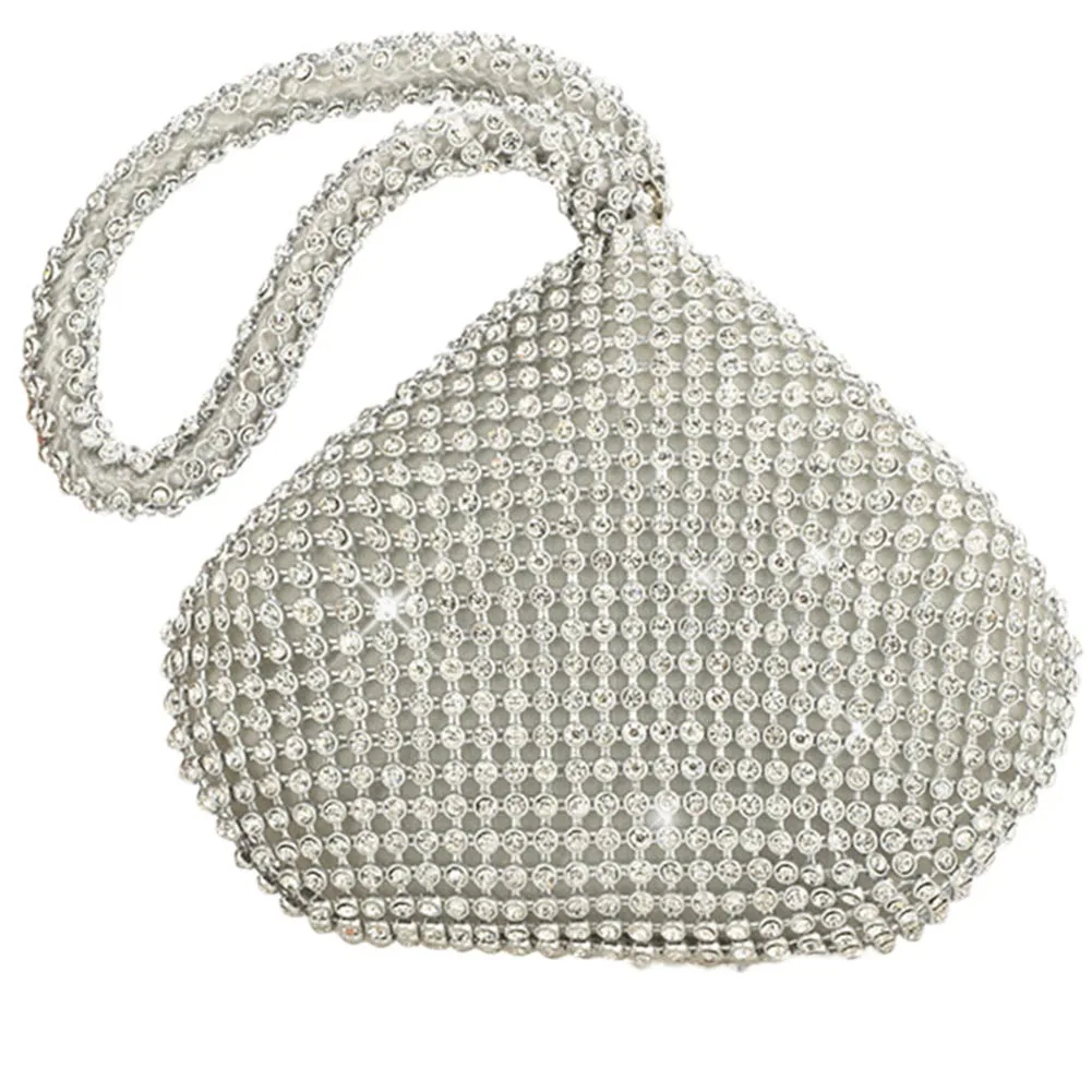 

Rhinestones Women Clutch Bags Finger Ring Ladies Vintage Evening Bags Crystal Wedding Bridal Handbags Purse Bags Holder