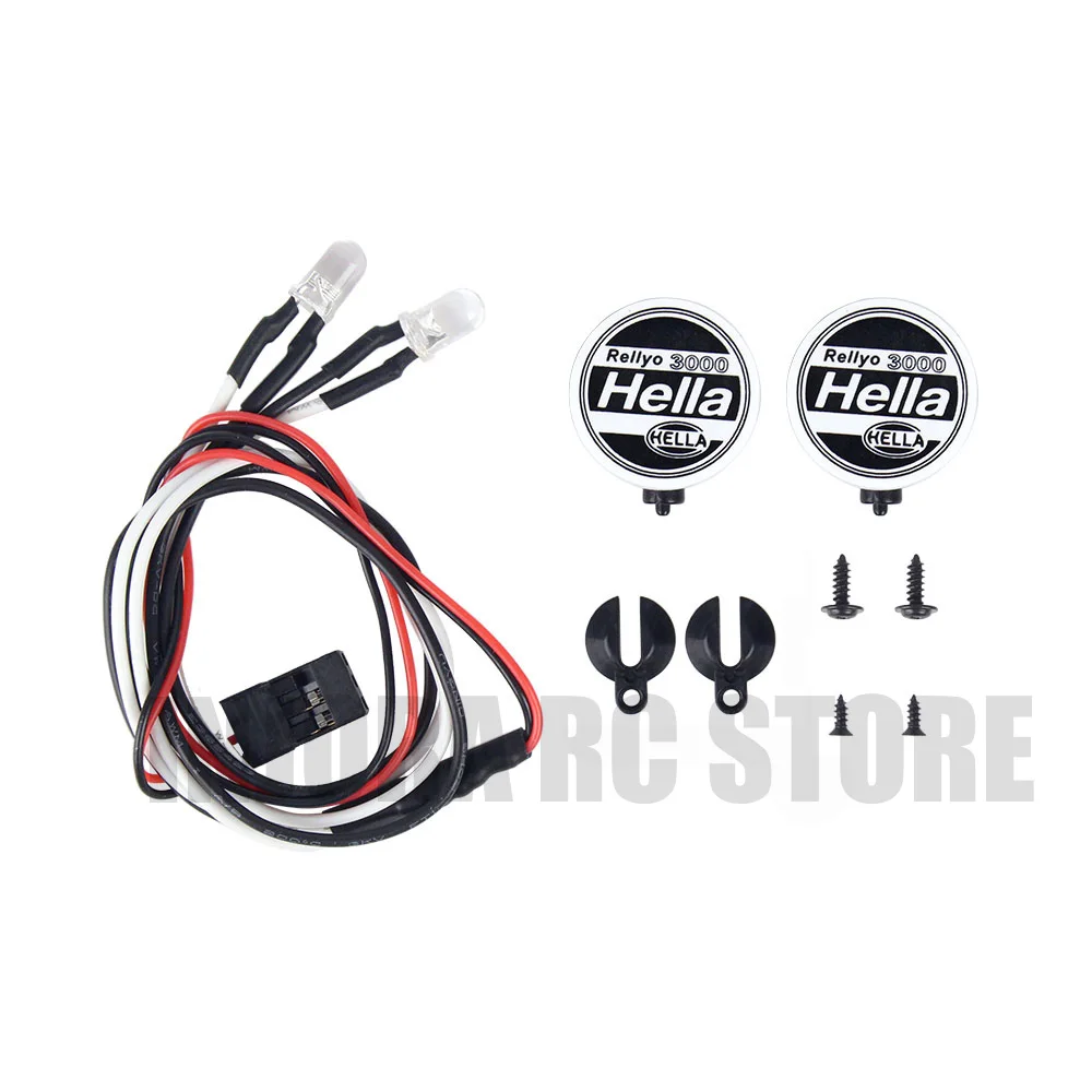 2 pièces/4 pièces RC chenille éclairage à LED rond et couverture pour 110 RC chenille Traxxas TRX-4 Axial SCX10 Tamiya CC01 D90 TF2 RC