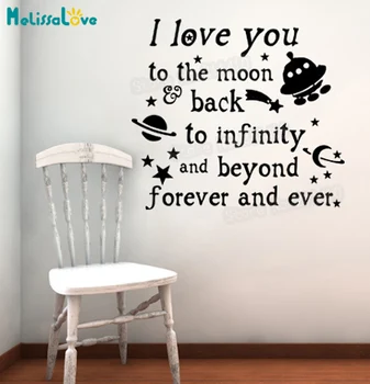 

Vinyl Wall Sticker Love You Infinity And Beyond Delas Home Decor For Kids Baby Room 3d Vinyl Self-adhesive Art Murals YY842