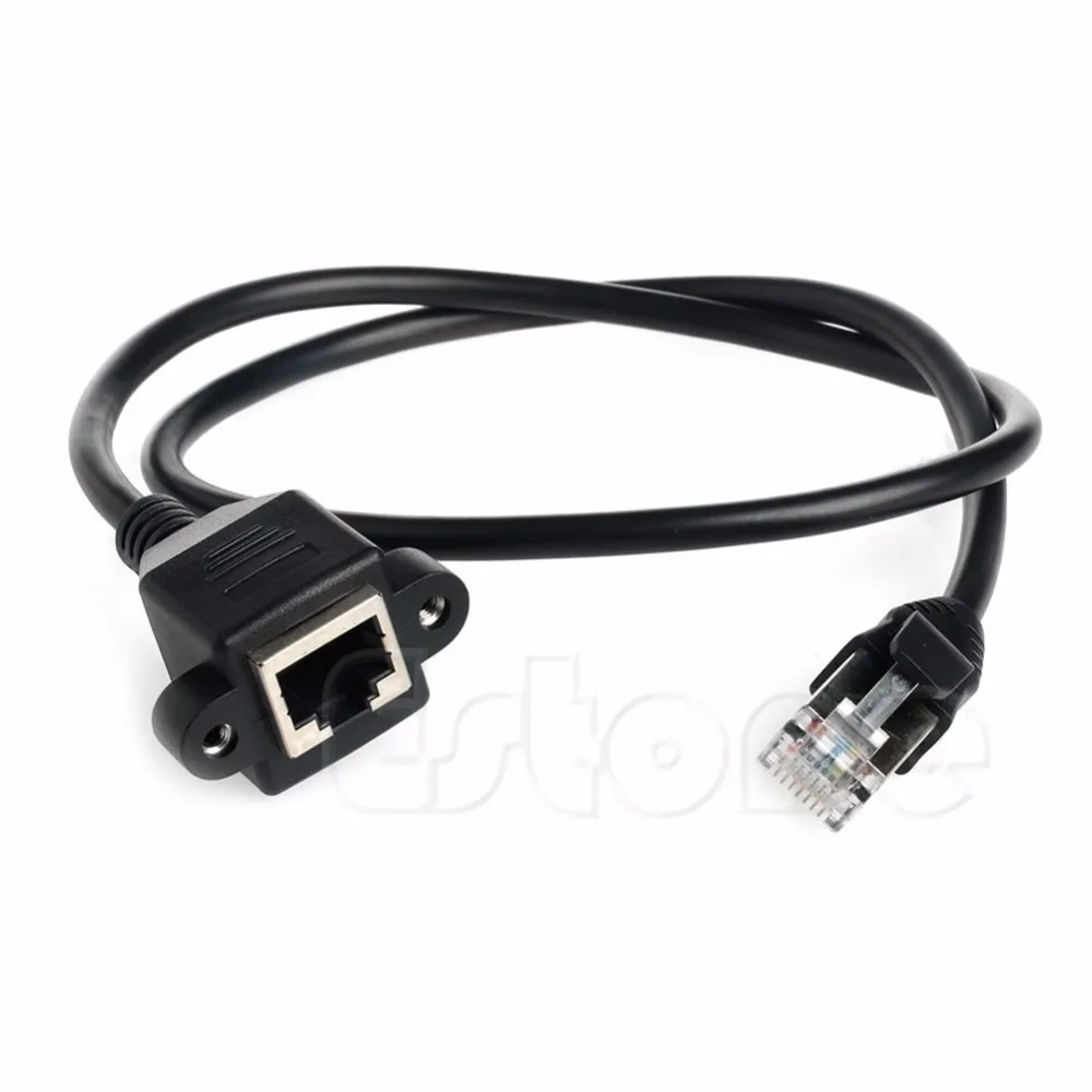 

Ethernet Internet Network LAN RJ45 Male to Female Extension Cord Cable Black New 0.6/1.5M