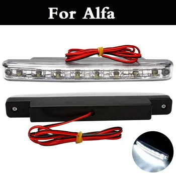 

car styling 2017 Vehicle Car style 8LED Daytime Driving Running Light DRL Fog Lamp For Alfa Romeo 147 156 159 166 4C 8C Brera