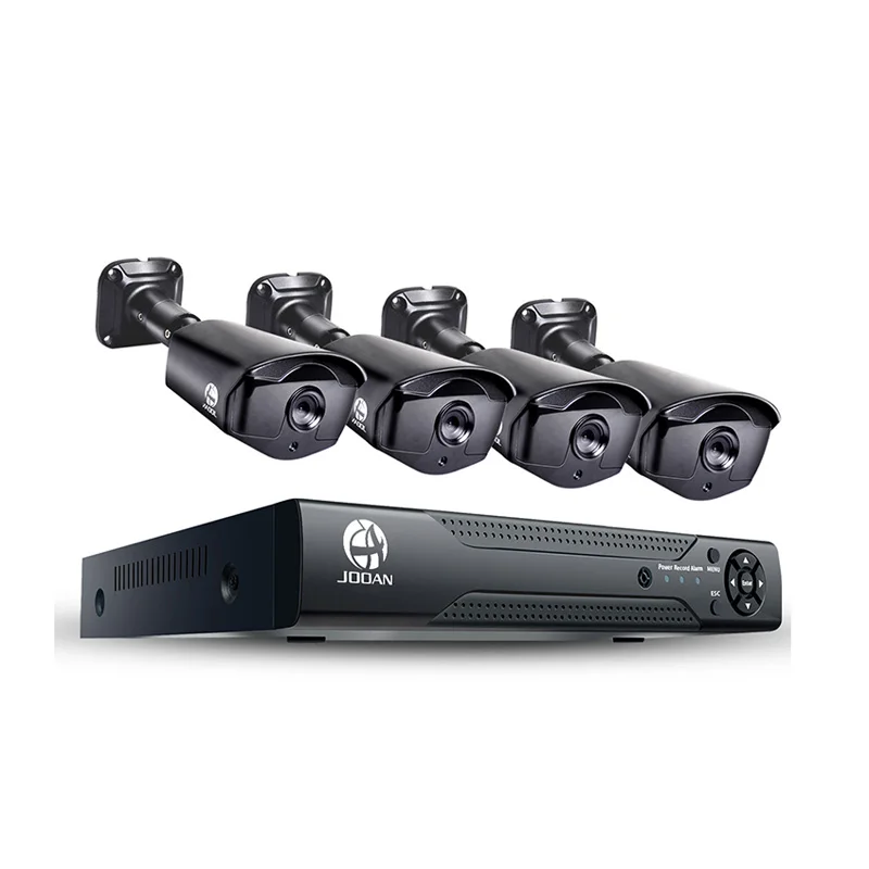 JOOAN 8CH 1080N CCTV DVR система камер домашней безопасности 1080p водонепроницаемый наружный комплект видеонаблюдения - Цвет: Black
