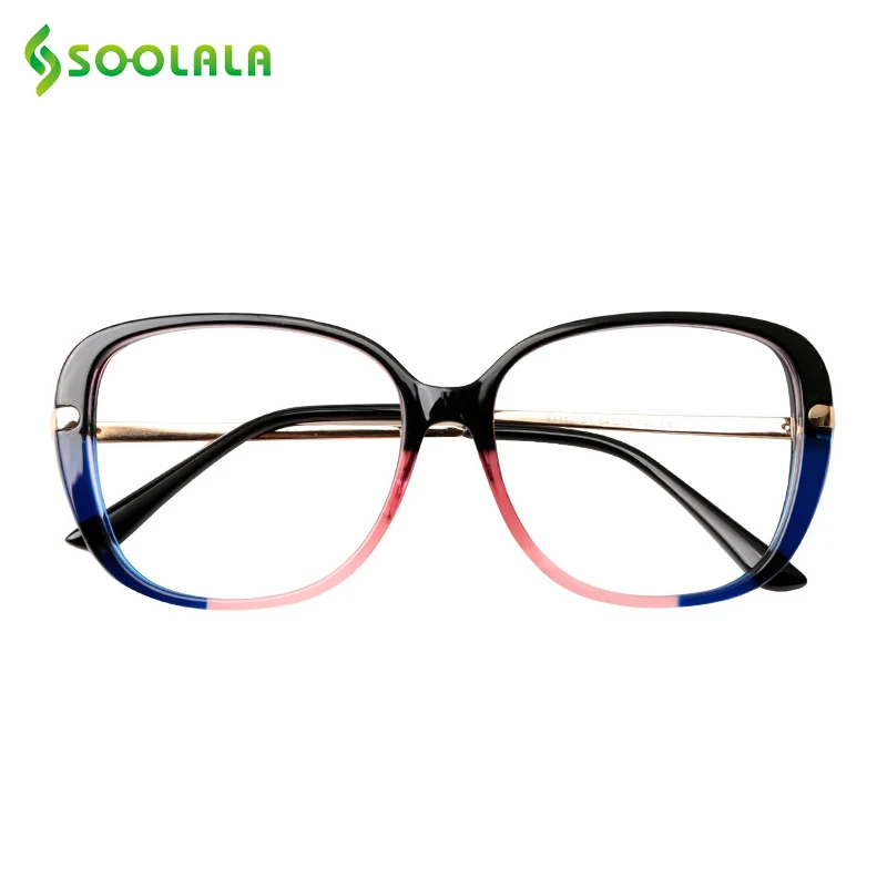 

SOOLALA Anti Blue Light Blocking Glasses Spring Hinged Men Women Computer Gaming Glasses Eyeglasses Optical Spectacle Frame
