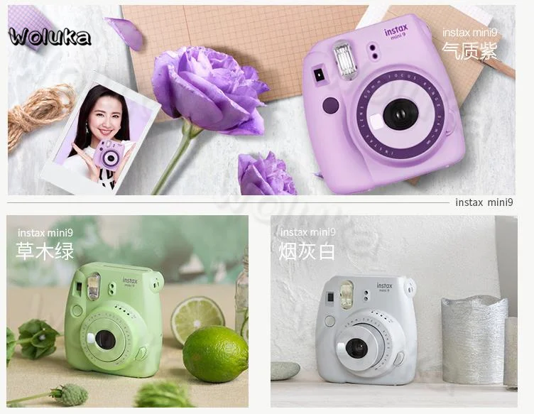 Пленка для Instax MINI 9 контейнер для фотоаппарата комплект мультфильм включает в себя мини-9 камеры одноступенного процесса 8 7 s 25 50 s 9 90 Камера Sp-2 фото Бумага для коаксиального кабеля F CD50 T06