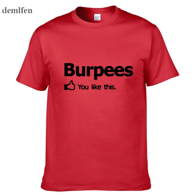 Новое поступление Мужская/женская футболка с надписью Burpees мне нравится эта