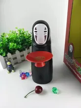 Hayao Miyazaki No Face Man Funny Creative Toys Electric PVC Doll with Music Coin Box Money Bank for Birthday Gift
