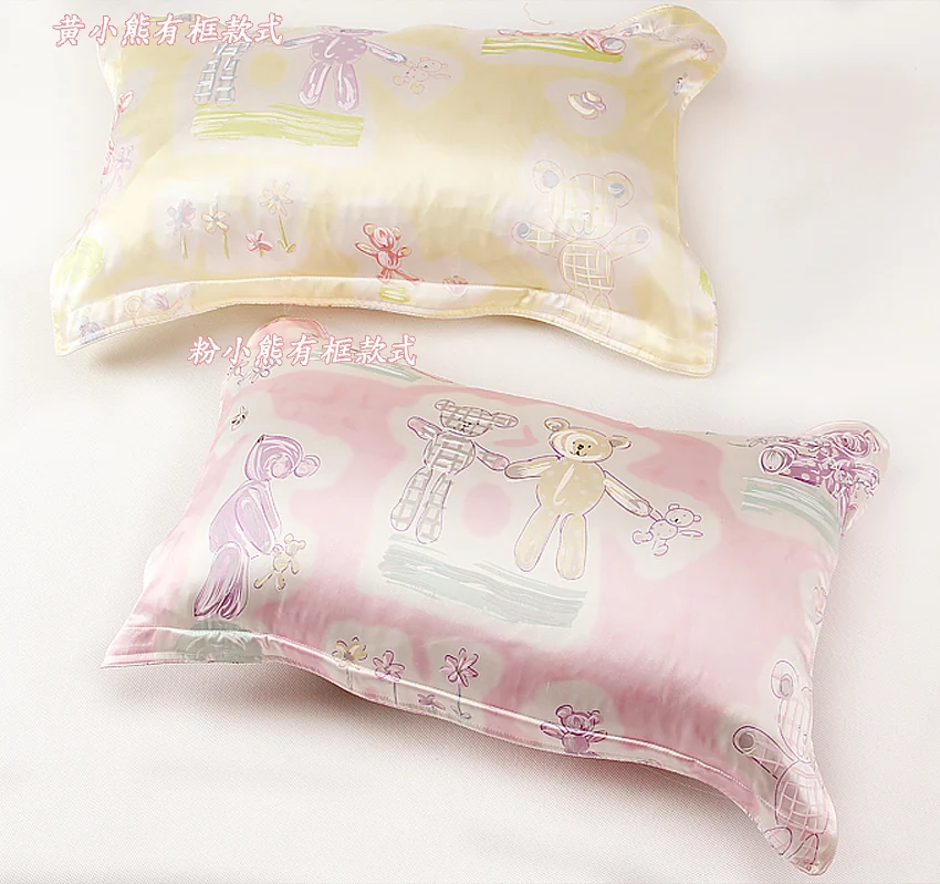 

Free shipping mulberry silk pillow case cartoon child baby pillow cover